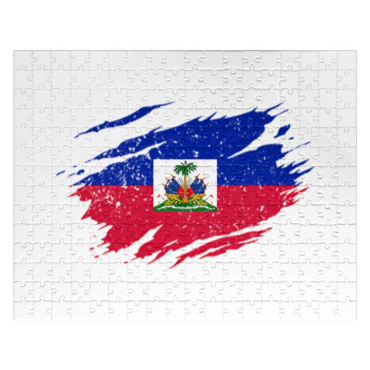 Haitian Flag Haiti Pride Roots Jigsaw Puzzles