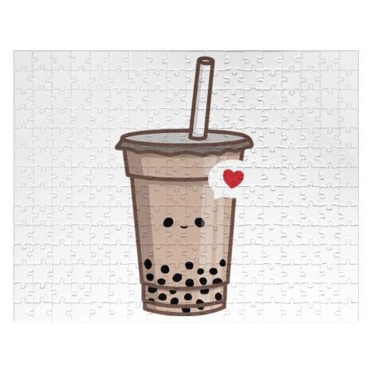 Kawaii Bubble Tea Love Boba Tea Jigsaw Puzzles