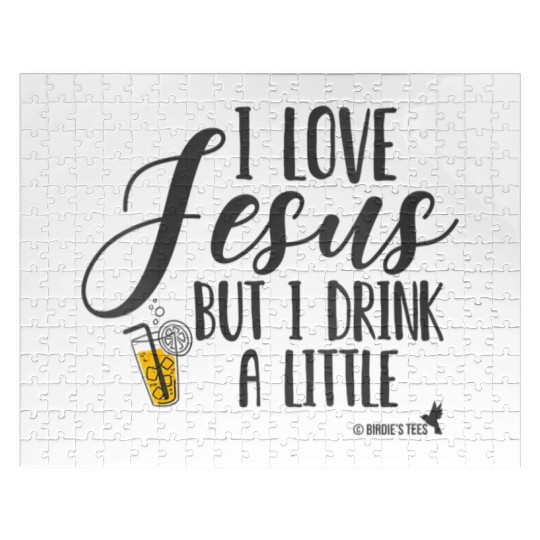 Christian I Love Jesus But I Drink A Little Jigsaw Puzzles