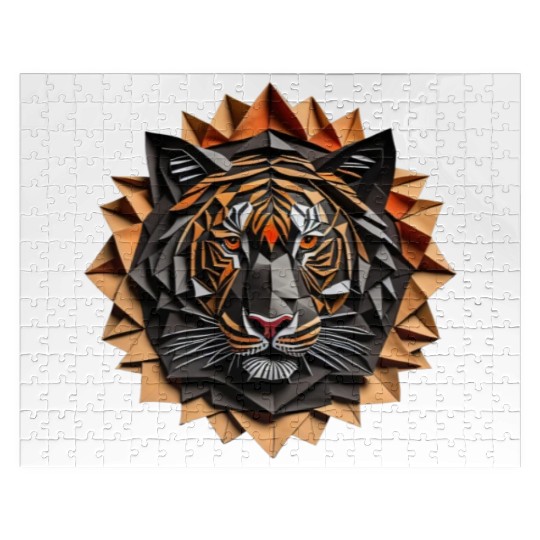 Exquisite Tiger Origami Mandala Art Jigsaw Puzzles