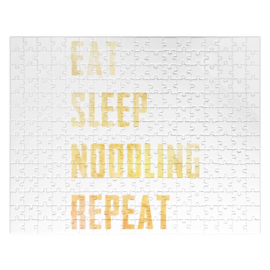 Flathead Fish Eat Sleep Noodling Repeat Catfish Jigsaw Puzzles