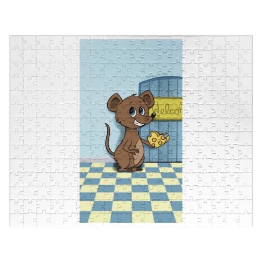 Cheesy Heart Mouse Jigsaw Puzzles