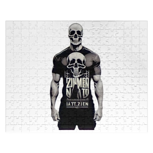 a person held by a skeleton Jigsaw Puzzles