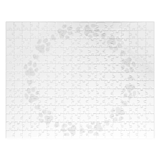 Dogs Paws In Circle With Black Dog Lover Jigsaw Puzzles