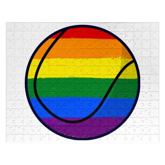 Love Is Love Pride Rainbow Tennis Jigsaw Puzzles