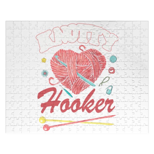 Funny Knotty Hooker Jigsaw Puzzles Crochet Lover Mothers Day