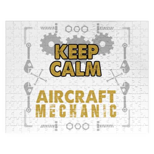 KEEP CLAM AIRCRAFT MECHANIC Jigsaw Puzzles