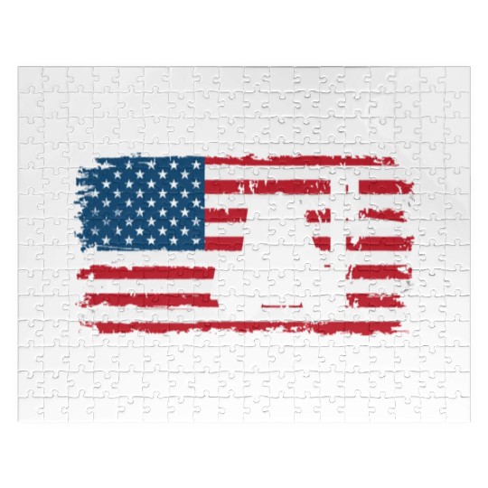 Forklift Driver Usa Flag Jigsaw Puzzles
