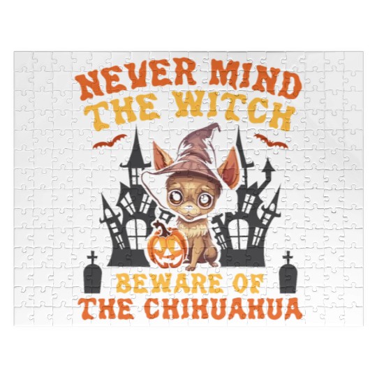 Chihuahua Halloween Puppy Trick Or Treat Dog Lover Jigsaw Puzzles