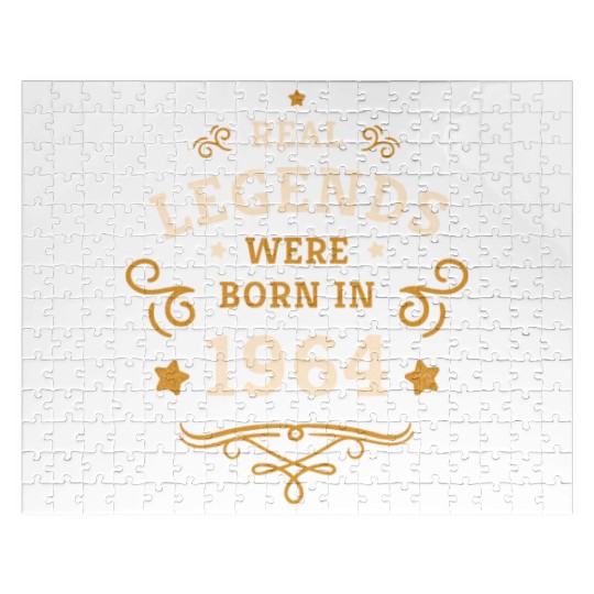 60th Birthday Gift Real Legends were born in 1964 Jigsaw Puzzles