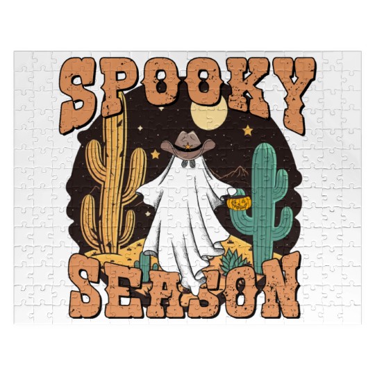 Spooky Season Western Ghost Halloween Jigsaw Puzzles