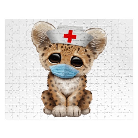 Cute Leopard Cub Nurse Jigsaw Puzzles
