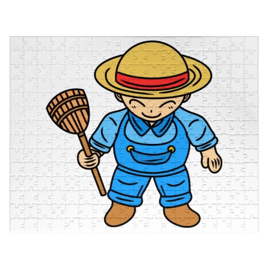 Cute Chibi Farmer Boy Jigsaw Puzzles