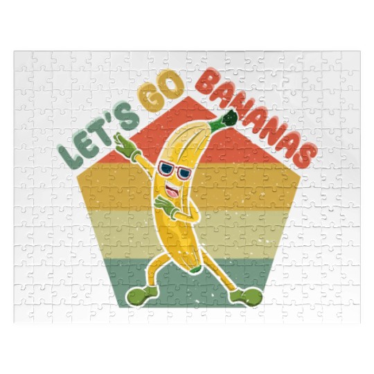 Dabbing Funny Banana Meme Let Us Go Banana Jigsaw Puzzles