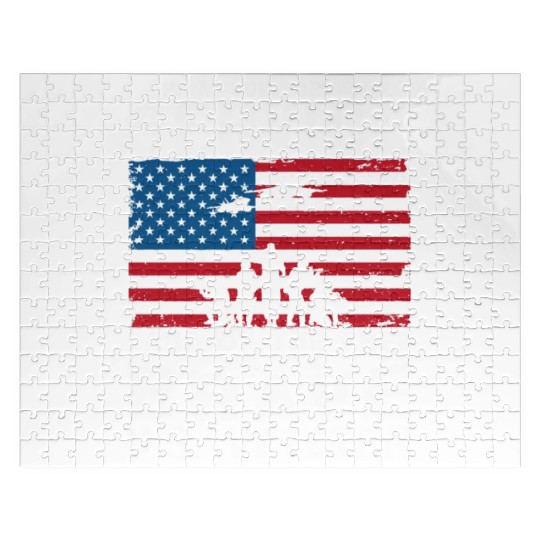 US Army Veteran Land Of The Free Jigsaw Puzzles