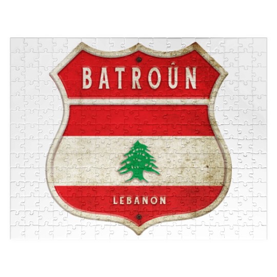 Batroun Lebanon coat of arms flags design Jigsaw Puzzles