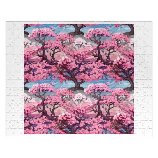 Anime Euphoria: Fantasy Cherry Blossom Dreamscape Jigsaw Puzzles