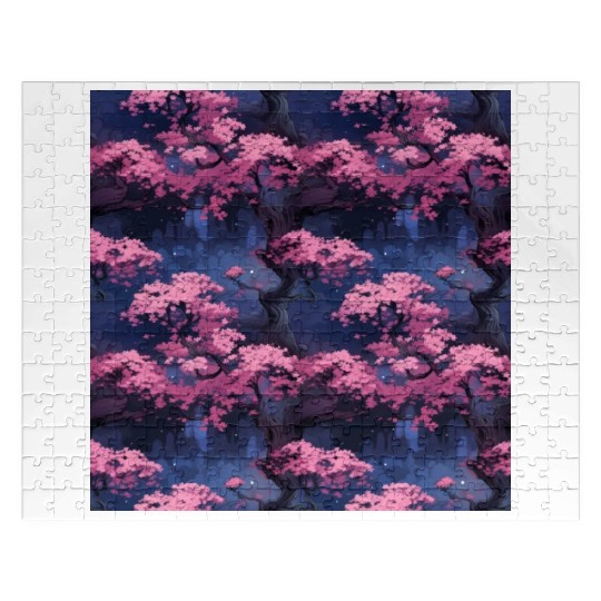 Anime Euphoria: Fantasy Cherry Blossom Dreamscape Jigsaw Puzzles