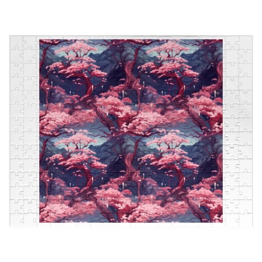 Anime Euphoria: Fantasy Cherry Blossom Dreamscape Jigsaw Puzzles