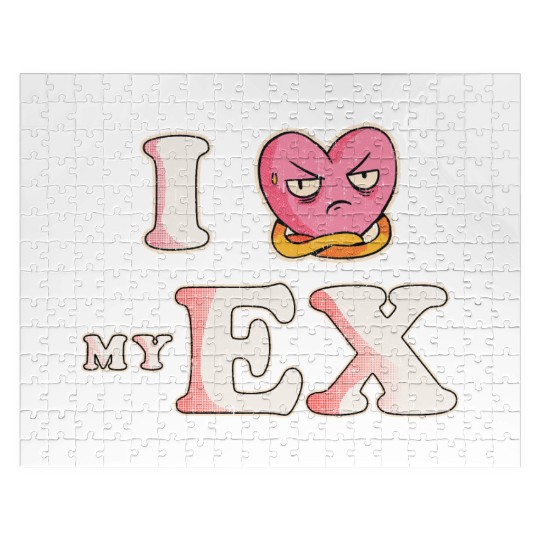 Funny I Heart My Ex GF I Love My Ex Girlfriend Jigsaw Puzzles
