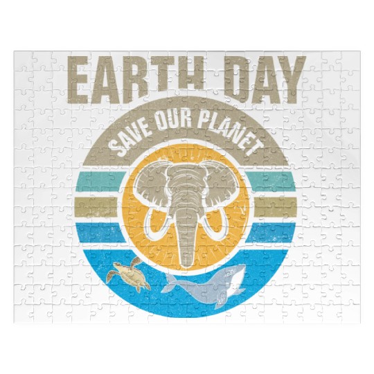 Earth Day Save Our Planet Conservation Design Jigsaw Puzzles
