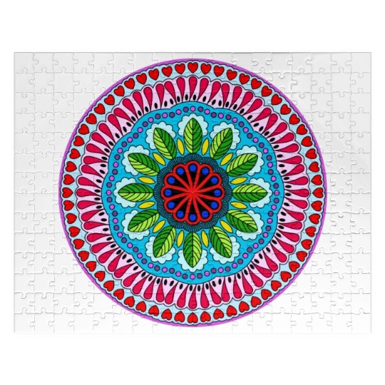 Colorful Mandala Pattern Modern 9 Jigsaw Puzzles
