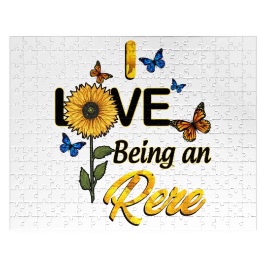 I Love Being A Rere Sunflower And Butterfly Mother Jigsaw Puzzles