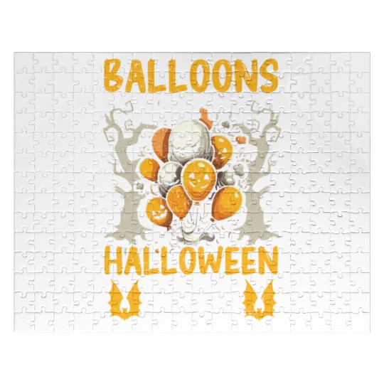 Balloon Halloween Trick Or Treat Spooky Boo Ghost Jigsaw Puzzles