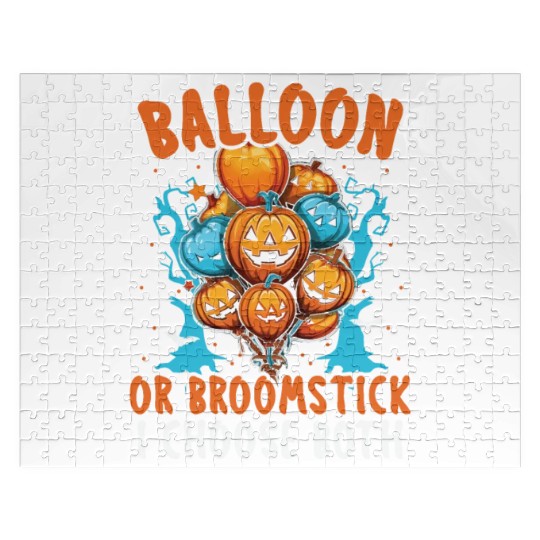 Balloon Halloween Trick Or Treat Spooky Boo Ghost Jigsaw Puzzles