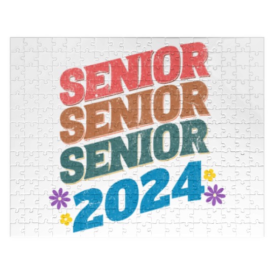 Groovy Senior 2024 Back To School Graduation Class Jigsaw Puzzles