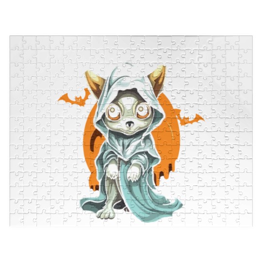 Chihuahua Halloween Puppy Trick Or Treat Dog Lover Jigsaw Puzzles