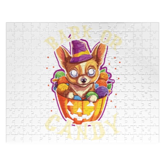Chihuahua Halloween Puppy Trick Or Treat Dog Lover Jigsaw Puzzles