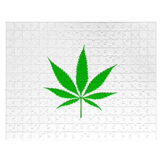 Hemp Farmer Green Leaf Jigsaw Puzzles