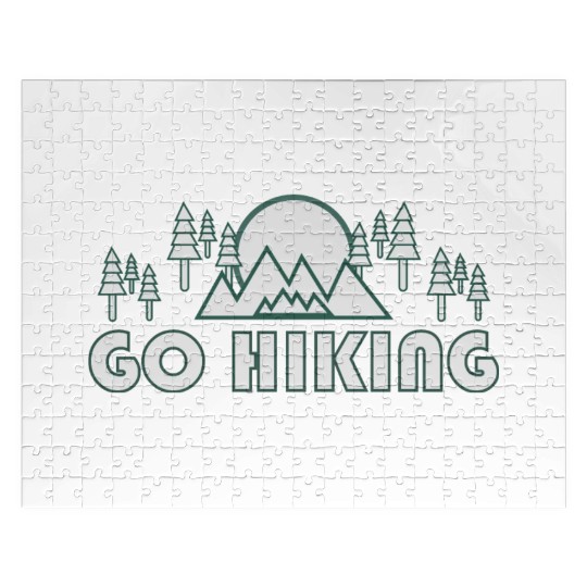 Take a Hike, Hiking Lover, Adventure, Nature. Jigsaw Puzzles