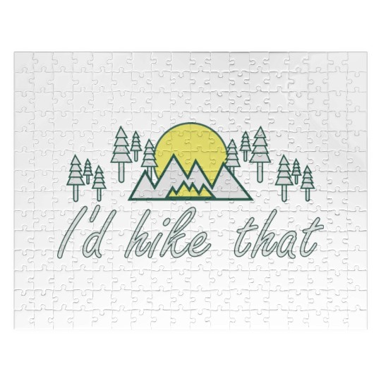 Take a Hike, Hiking Lover, Adventure, Nature. Jigsaw Puzzles