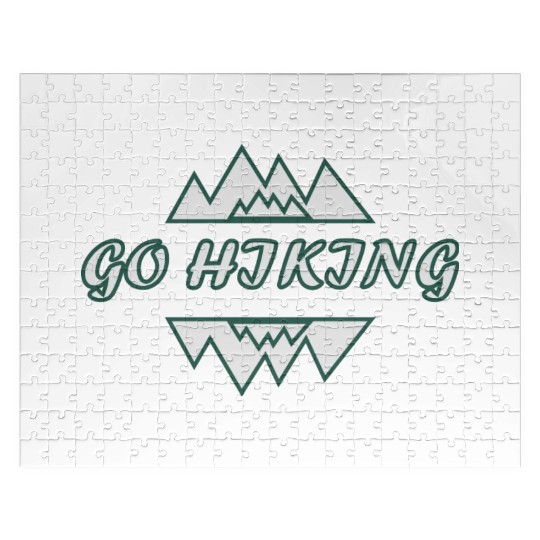 Take a Hike, Hiking Lover, Adventure, Nature. Jigsaw Puzzles
