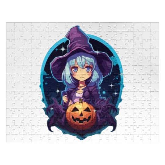 Anime Halloween Kawaii Trick Or Treat Spooky Manga Jigsaw Puzzles