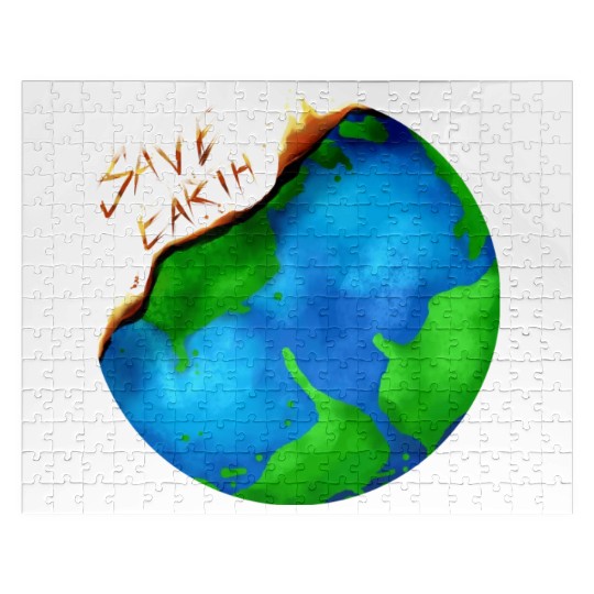 Burning Earth Globe Save Earth For Earth Day Jigsaw Puzzles