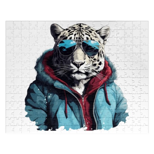 Street Style Snow Leopard | Leopard Lovers Jigsaw Puzzles