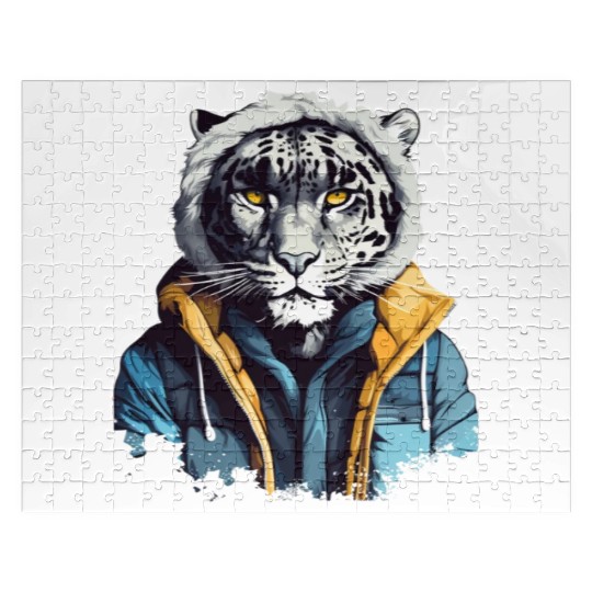 Street Style Snow Leopard | Leopard Lovers Jigsaw Puzzles