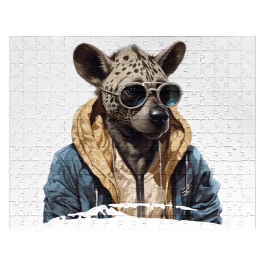 Street Style Spotted Hyena | Hyena Lovers Jigsaw Puzzles