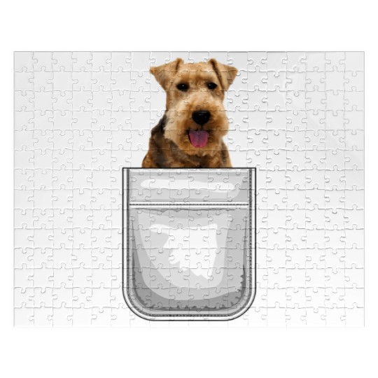 Welsh Terrier Puppy Dog In Your Pocket Jigsaw Puzzles