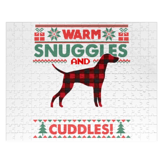 Weimaraner Dog Pajama Ugly Jigsaw Puzzles