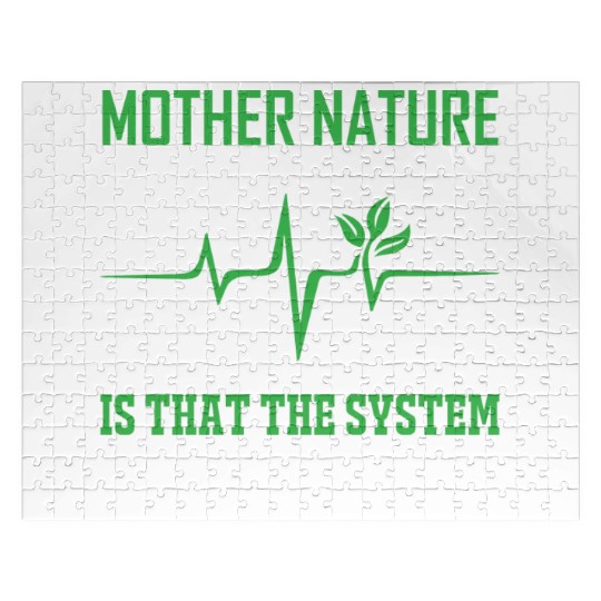 Mother Nature Climate Change Earth Day Quote Jigsaw Puzzles
