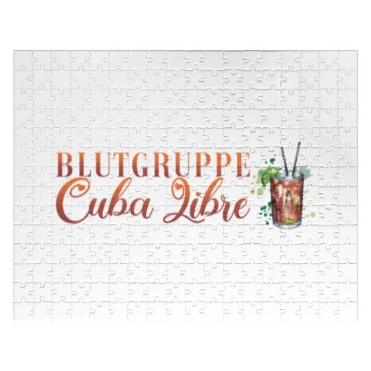 Blutgruppe Cuba Libre Cocktail Bartender Jigsaw Puzzles