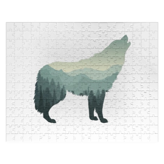 Lone Wolf Survives The Mountain Jigsaw Puzzles