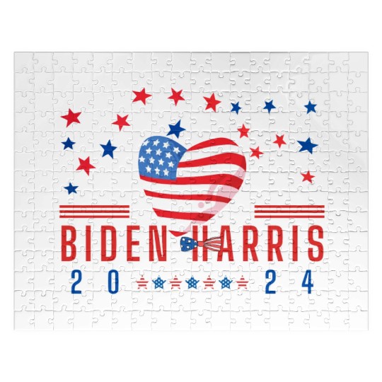 US President Joe Biden supported US Vice President Jigsaw Puzzles