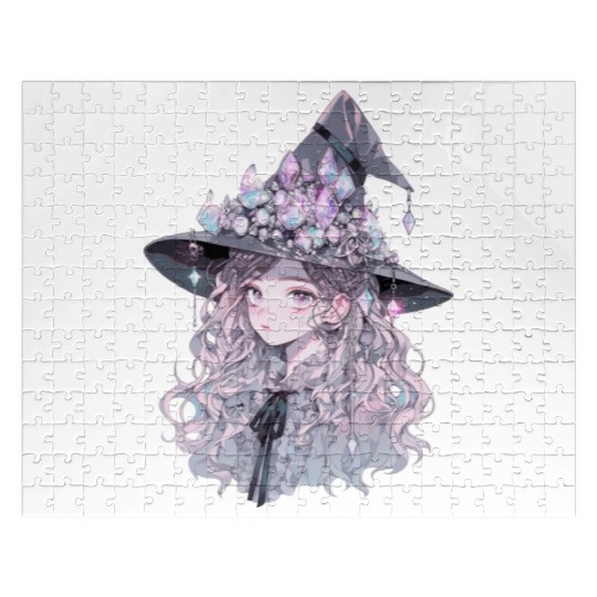 Pastel Goth Crystal Witch Jigsaw Puzzles