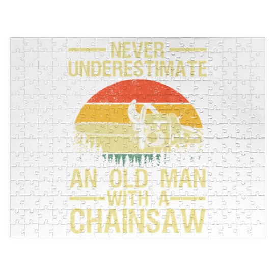 Lumberjack For Dad Logger Arborist Chainsaw Jigsaw Puzzles