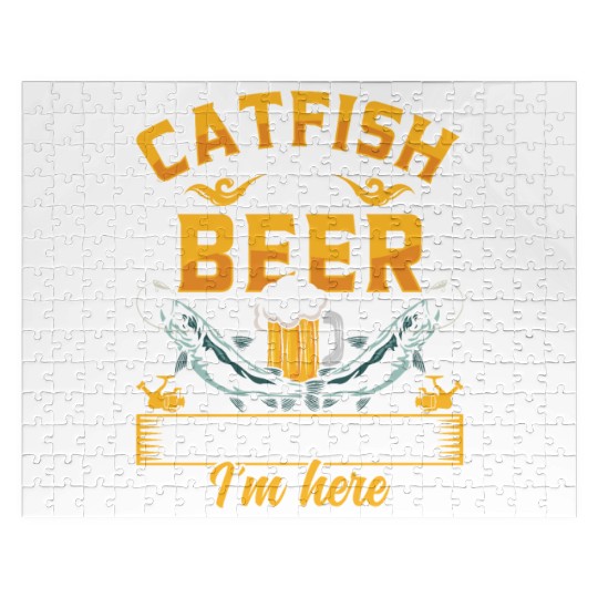 Catfish and Beer that's why I'm here Catfishes Jigsaw Puzzles